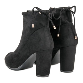 Mannika Bottes en daim élégantes le noir 2