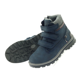 American Club Bottes américaines bottines bottes d'hiver 708121 gris bleu marine 4
