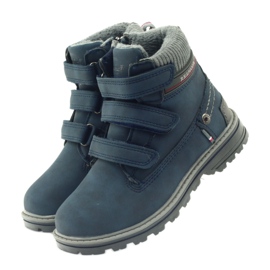 American Club Bottes américaines bottines bottes d'hiver 708121 gris bleu marine 3