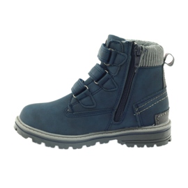 American Club Bottes américaines bottines bottes d'hiver 708121 gris bleu marine 2