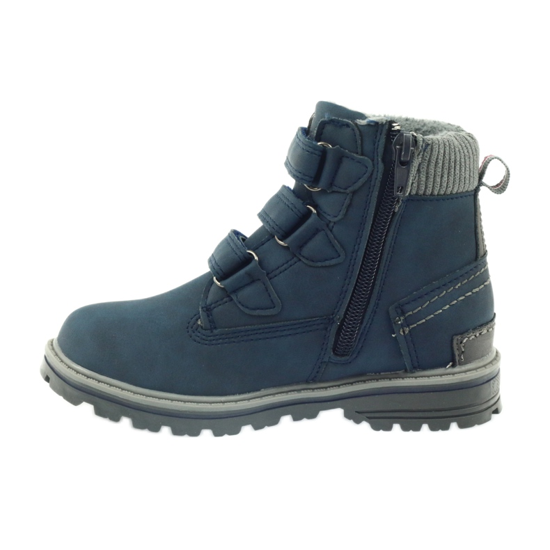 American Club Bottes américaines bottines bottes d'hiver 708121 gris bleu marine 2