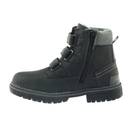American Club Bottines velcro bottes 708121 noir gris 2