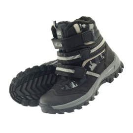 American Club Bottes américaines bottines bottes d'hiver 87433 noir blanc gris 4