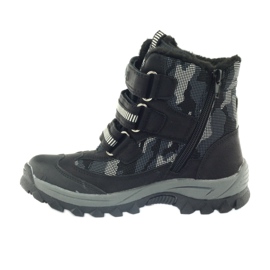 American Club Bottes américaines bottines bottes d'hiver 87433 noir blanche le noir gris 2