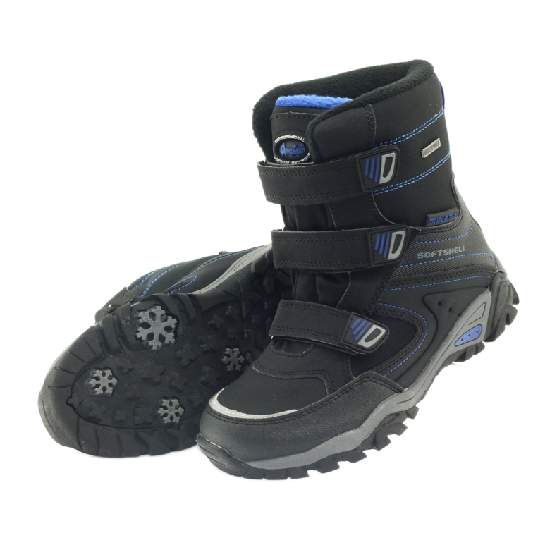 American Club Boots softshell noires à membrane 1809 bleu 4