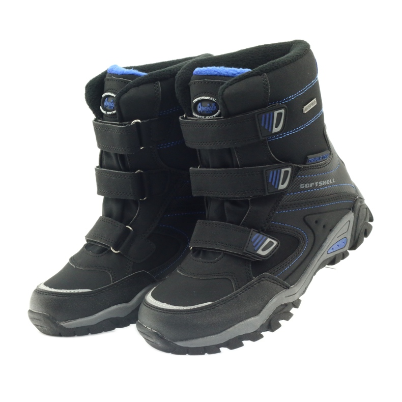 American Club Boots softshell noires à membrane 1809 bleu 3
