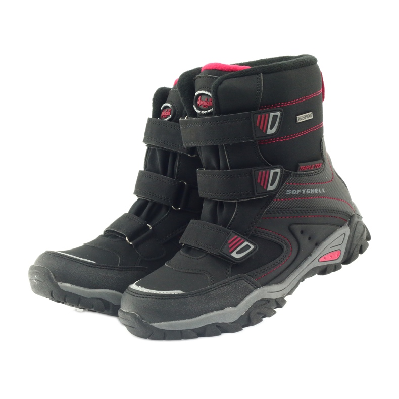 American Club Bottes d'hiver américaines avec une membrane de 1809 noir rouge 3