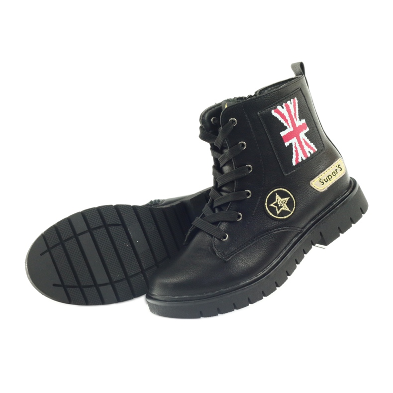 American Club Bottes d'hiver américaines super Workers noir jaune rouge 5