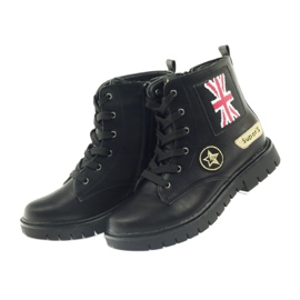 American Club Bottes d'hiver américaines super Workers noir jaune rouge 4
