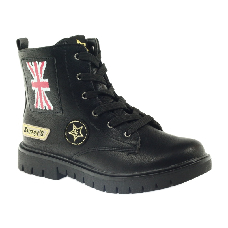 American Club Bottes d'hiver américaines super Workers noir jaune rouge 1