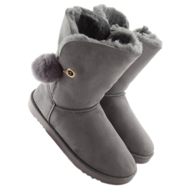 Emuses à pompon gris SP04P gris 5