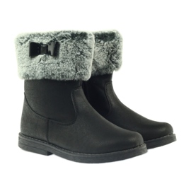 American Club Bottes d'hiver américaines hautes avec fourrure le noir 4 American Club Bottes d'hiver américaines hautes avec fourrure le noir 4