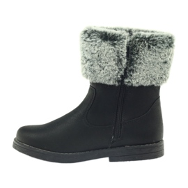 American Club Bottes d'hiver américaines hautes avec fourrure le noir 2 American Club Bottes d'hiver américaines hautes avec fourrure le noir 2