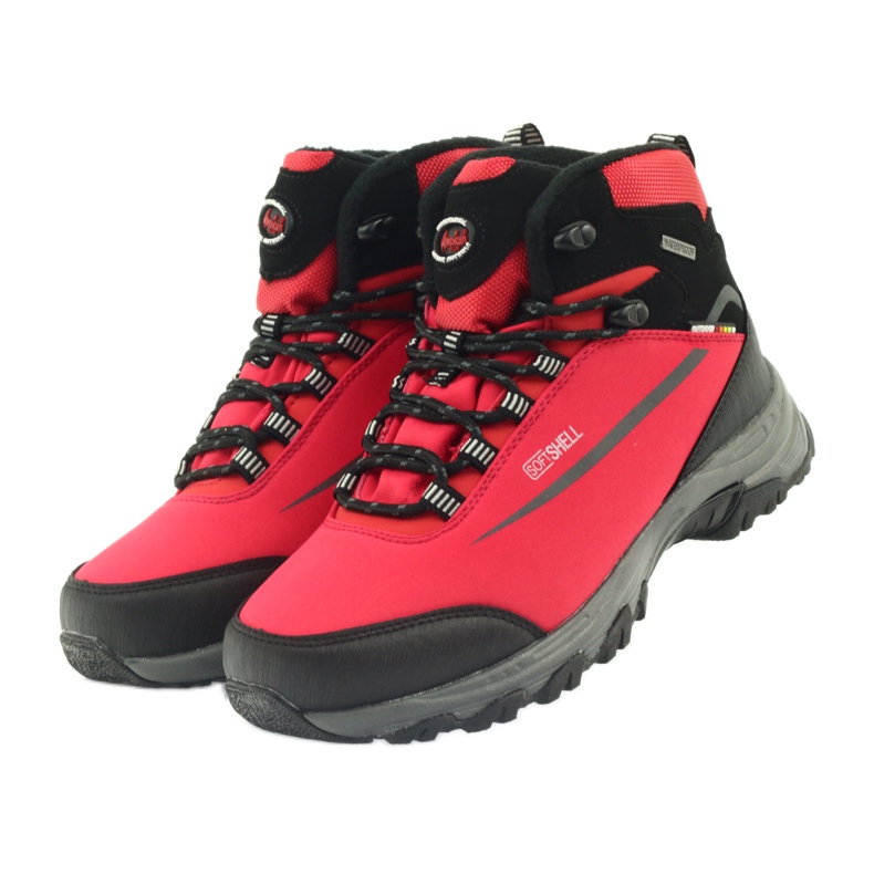 American Club Trekking softshell avec membrane noir rouge 4