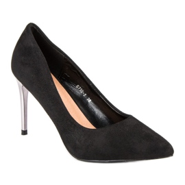 Escarpins en daim noir le noir 7