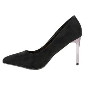Escarpins en daim noir le noir 8