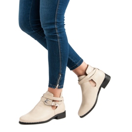Bottes de mode beiges 2