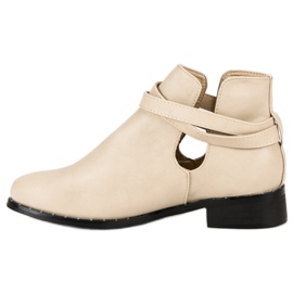 Bottes de mode beiges 4