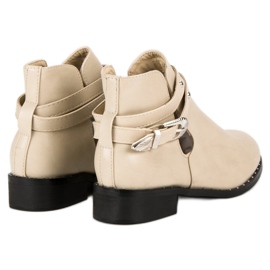 Bottes de mode beiges 5