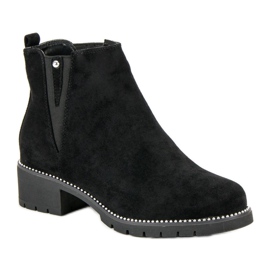 Bottines Chelsea en daim vices le noir 3