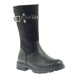 Bottes noires sur fourrure Ren But 3309 le noir 1