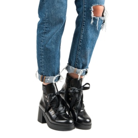 Super Me Bottes à talons à la mode le noir 4