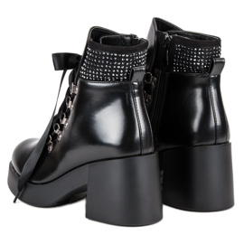 Super Me Bottes à talons à la mode le noir 2