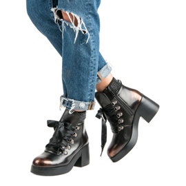 Super Me Bottes à talons à la mode brun 5