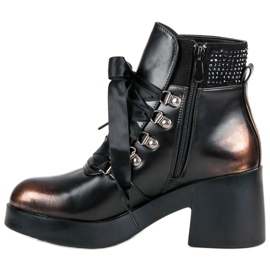 Super Me Bottes à talons à la mode brun 1