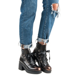 Super Me Bottes à talons à la mode brun 4