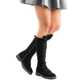 Seastar Bottes à lacets pour femmes le noir 2