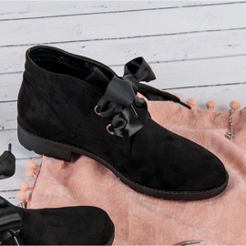 Seastar Bottines à lacets en daim le noir 2