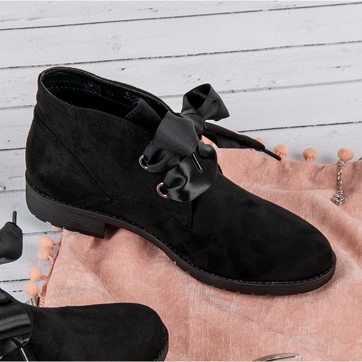 Seastar Bottines à lacets en daim noir 2