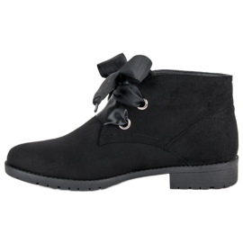 Seastar Bottines à lacets en daim le noir 3