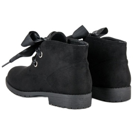 Seastar Bottines à lacets en daim le noir 4