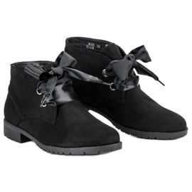 Seastar Bottines à lacets en daim le noir 5