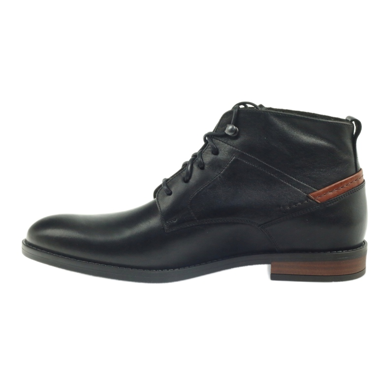 Bottines noires Pilpol 6030 nouées le noir 2