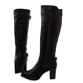 Bottines noires à talons hauts HX1502-112 noir le noir 2