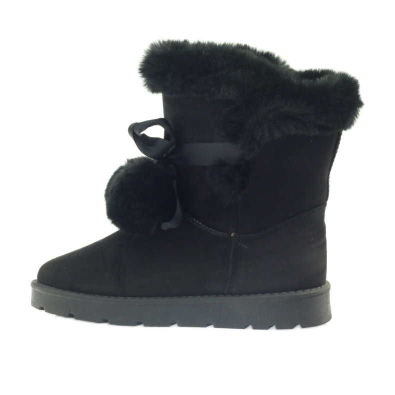 Emusy Mukluki noir avec un pompon 2