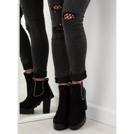 Bottines compensées noires 123-30 Noir le noir 7