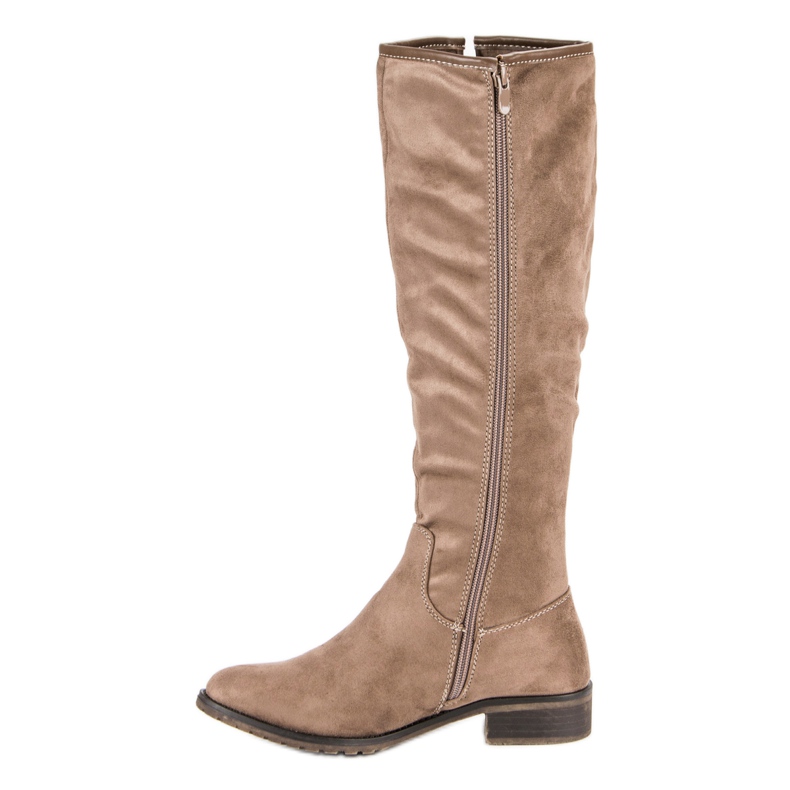 Super Me Bottes en daim classiques brun 1