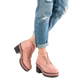 Bottes légères à talons hauts rose 1