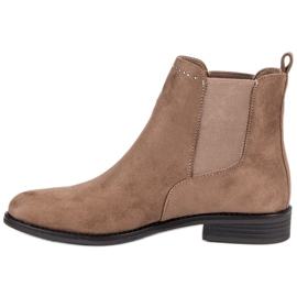 Groto Gogo Bottines chelsea décontractées brun 1