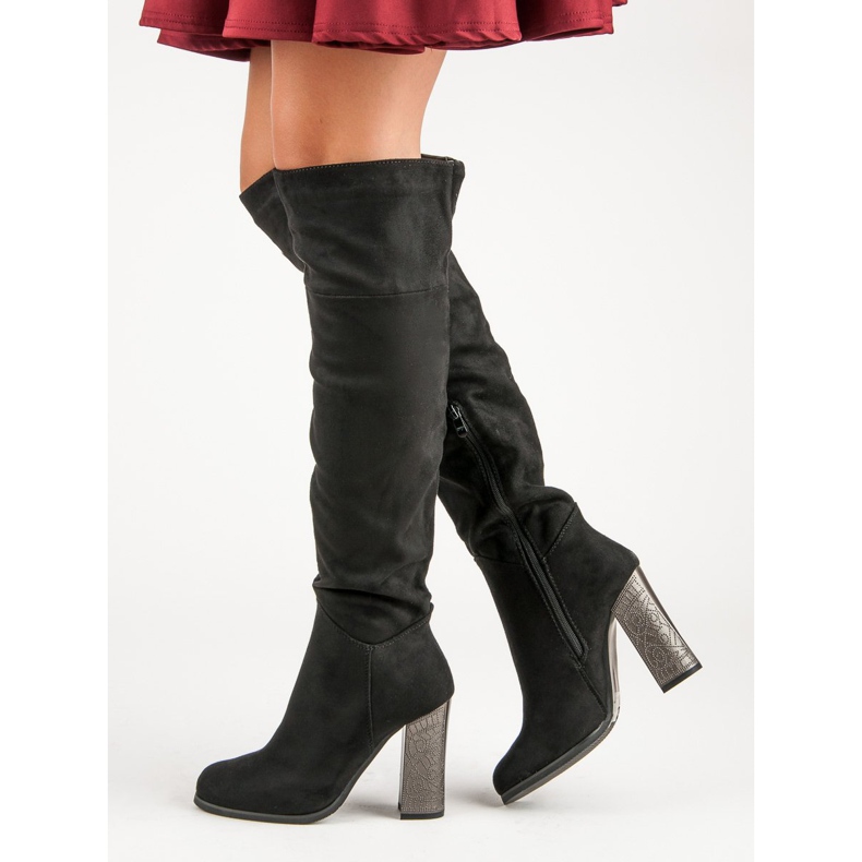 Ch. Creation Bottes élégantes sur le poste noir 1