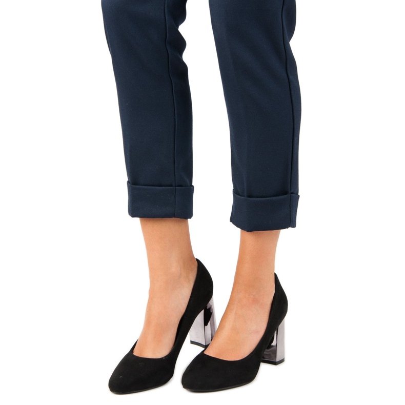 Escarpins en daim noir le noir 1