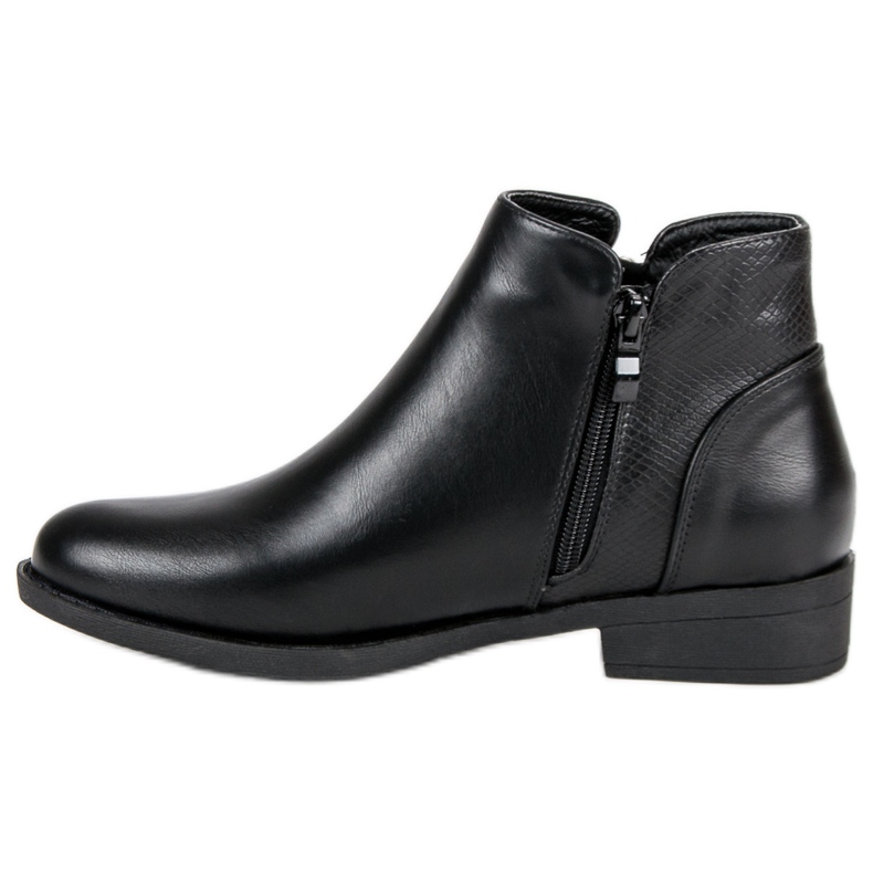 Bottines basses avec fermeture éclair le noir 1