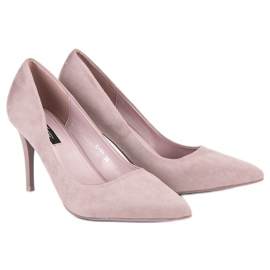 Talons en daim violet 5