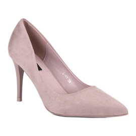 Talons en daim violet 2