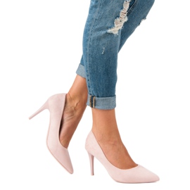 Talons en daim rose 2