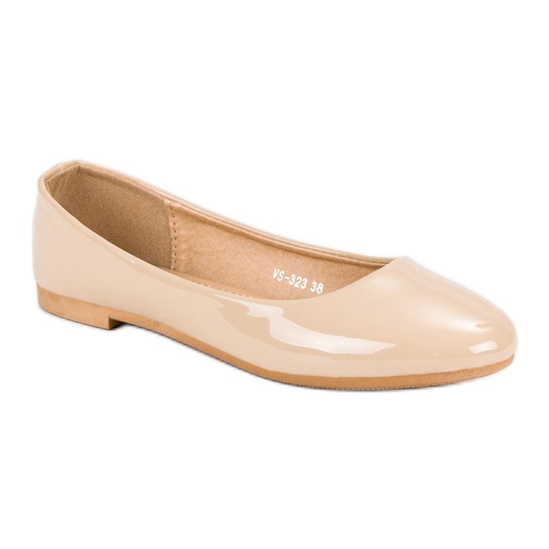Top Shoes Ballerines laquées brun 1 Top Shoes Ballerines laquées brun 1
